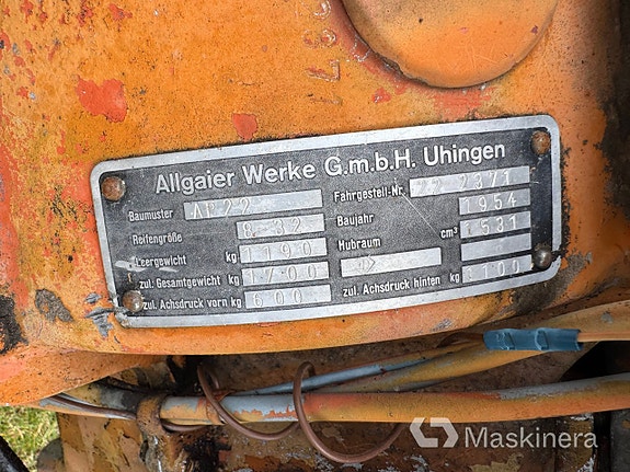 Traktor Porsche Allgaier AP22 9 of 27