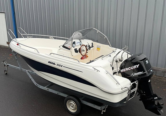 Bella 500R Mercury Optimax 75hk | Endast 125timmar Nyservad