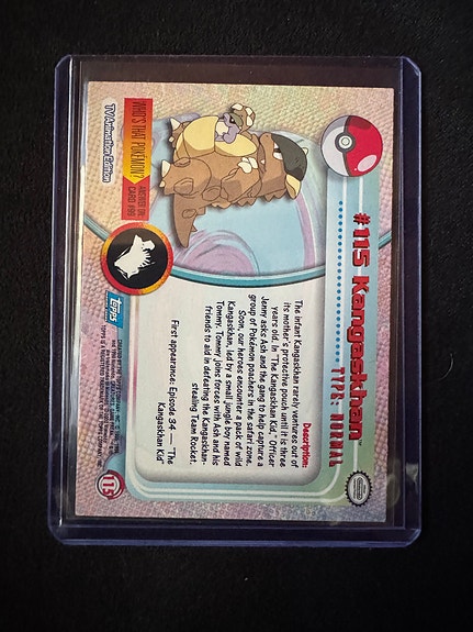 Pokemon Topps #115 Kangaskhan samlarkort