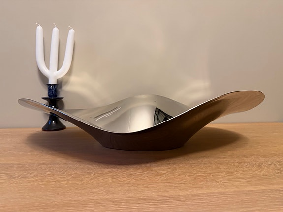 Georg Jensen skål Indulgence ostronbricka (60 cm) i rostfritt stål