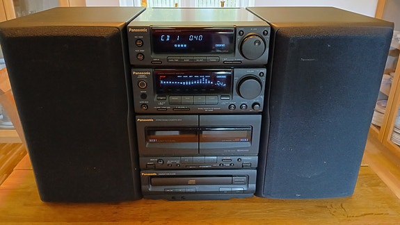 Panasonic SA-CH55 Hifi-system med SB-CH55 högtalare – Perfekt för vinyl!