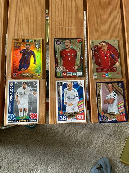 fotbollskort Cristiano Ronaldo och Messi