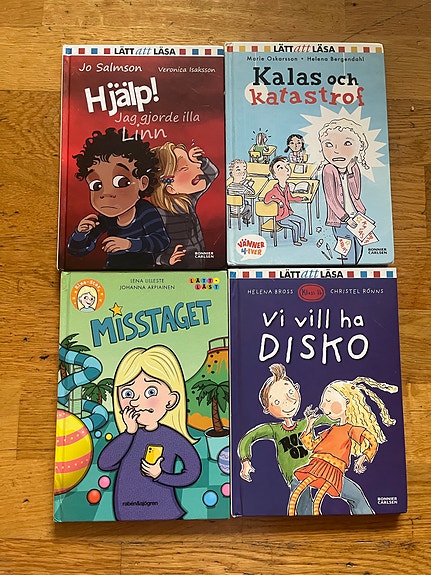 4 barnböcker lättläst paket