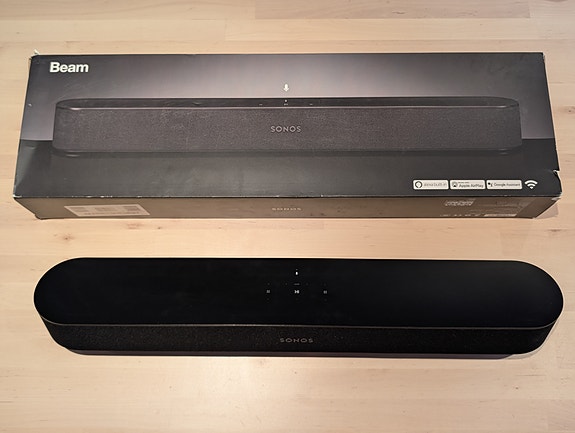 Sonos Beam Svart | Premium Soundbar / Hemmabio | Originalkartong & Kablar
