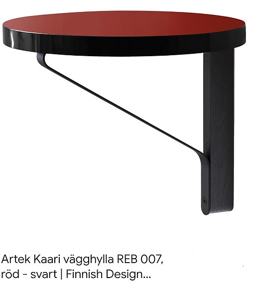 NY! ARTEK rund vägghylla Kaari REB 007 i röd