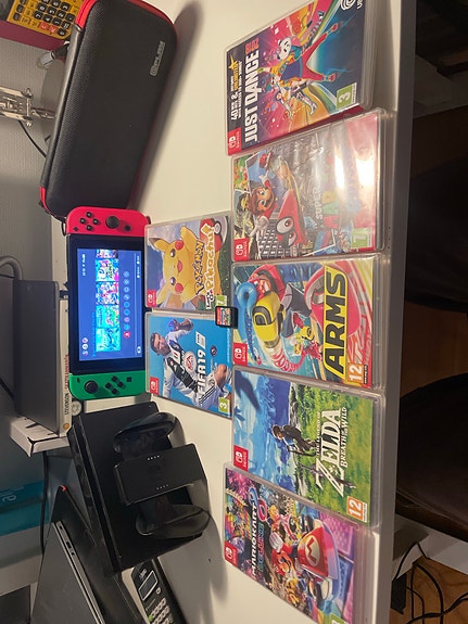 Nintendo Switch spelkonsol neon röd/grön