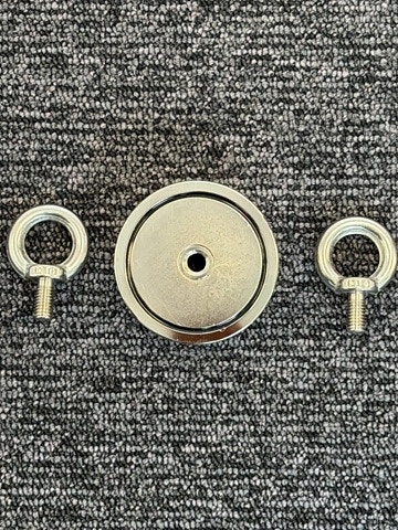 2 st Dubbelsidiga Neodymmagneter för Magnetfiske 300 kg - Fri frakt