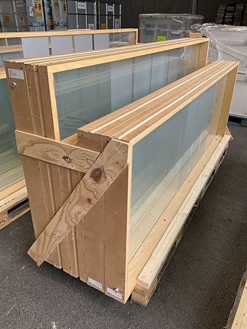 5 st. glaspartier - MOELVEN härdat glas