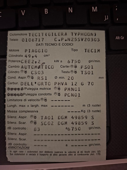 Piaggio Typhoon 7 of 7