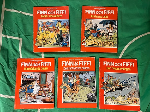 Finn och Fiffi serietidningar – 5 böcker