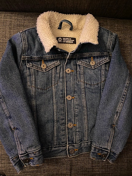 Cubus jeansjacka barn stl 122/128 blå unisex i perfekt skick
