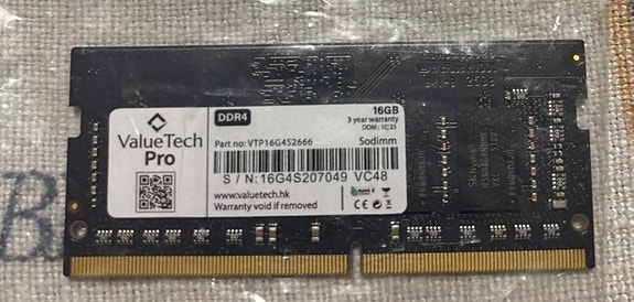ValueTech Pro 1X16GB SO-DIMM DDR4 RAM (2666 Mhz)