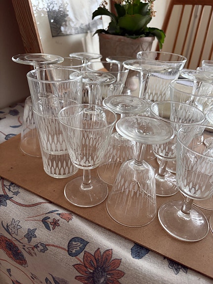 Retro glas Frankrike 60 tal