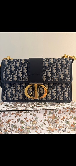 Christian Dior 30 Montaigne Chain Bag axelremsväska tyg kvinna