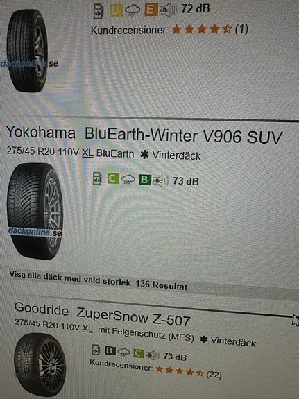 BMW X5 vinterdäck helt nya