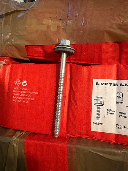 Rostfri skruv 6,5 x88 Hilti