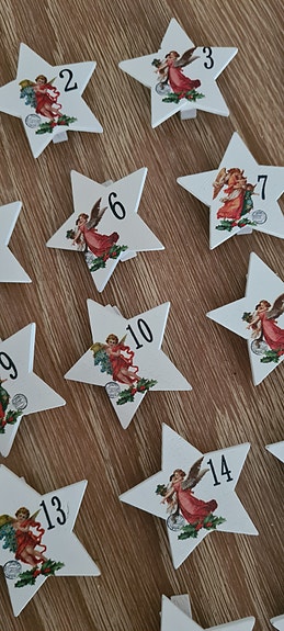 Klämmor Adventskalender/Påsar