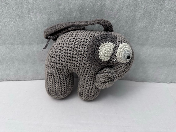 Sebra virkad speldosa elefant