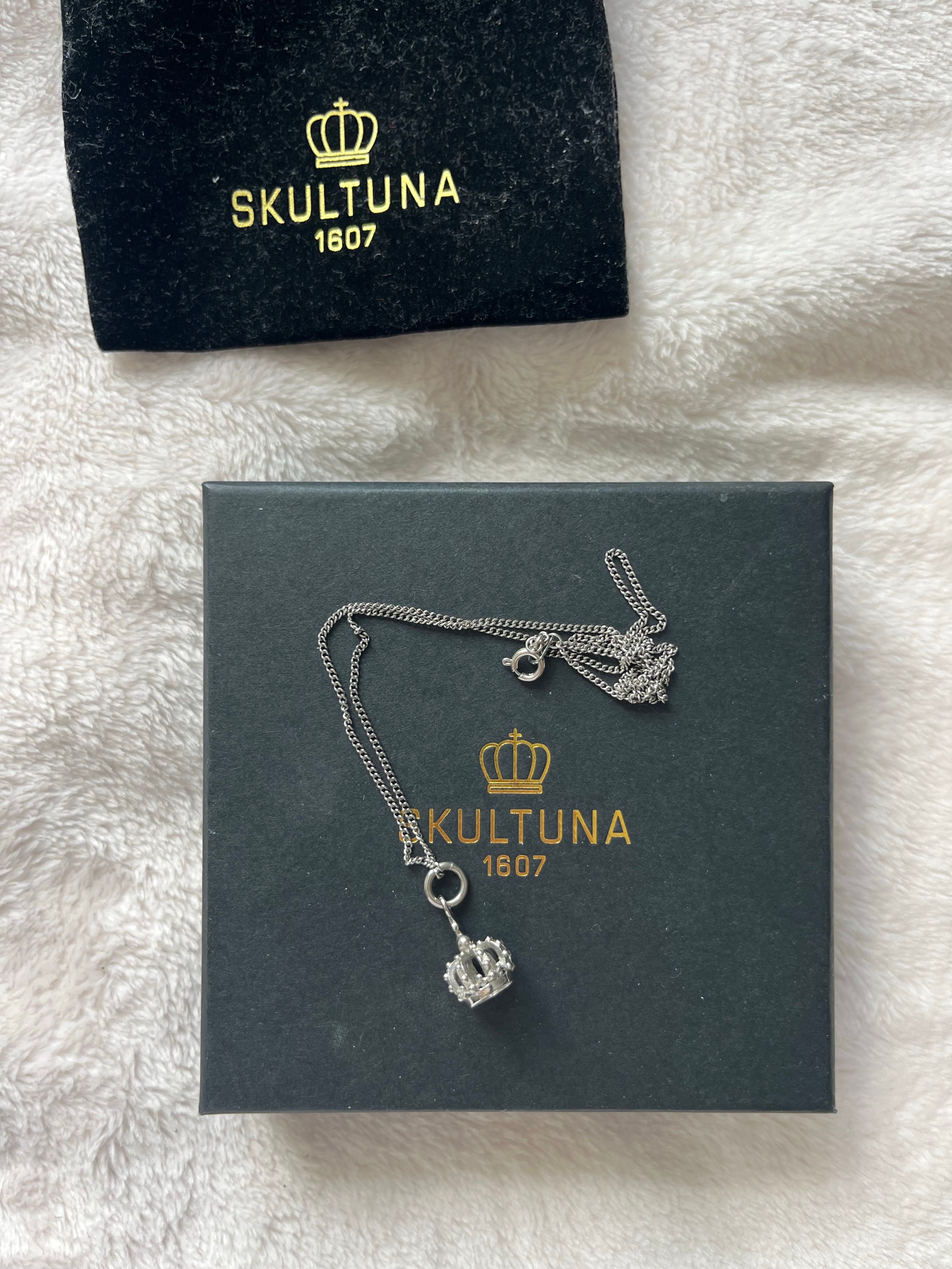 Skultuna silverpläterat halsband med hjärtberlock kvinna