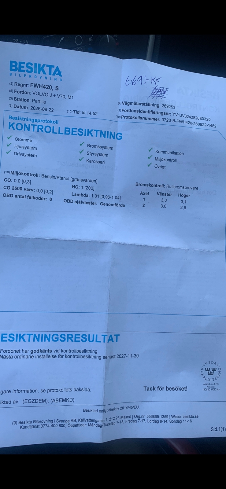 Volvo V70 2.4 CNG Manuell Bifuel 2008, kuva 3/13