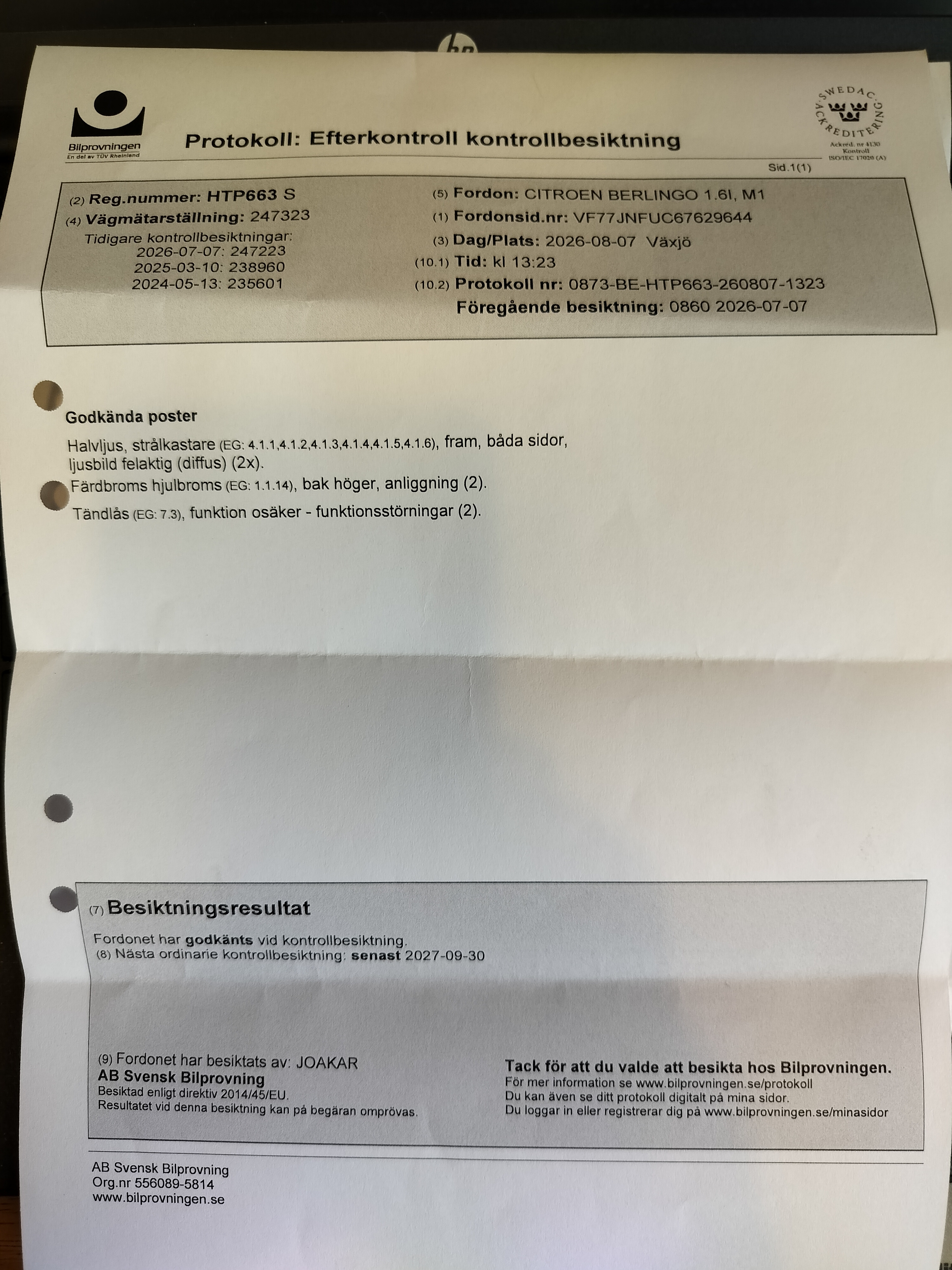Citroen Berlingo Kombi 1.6i Manuell 2009, bild 6/6