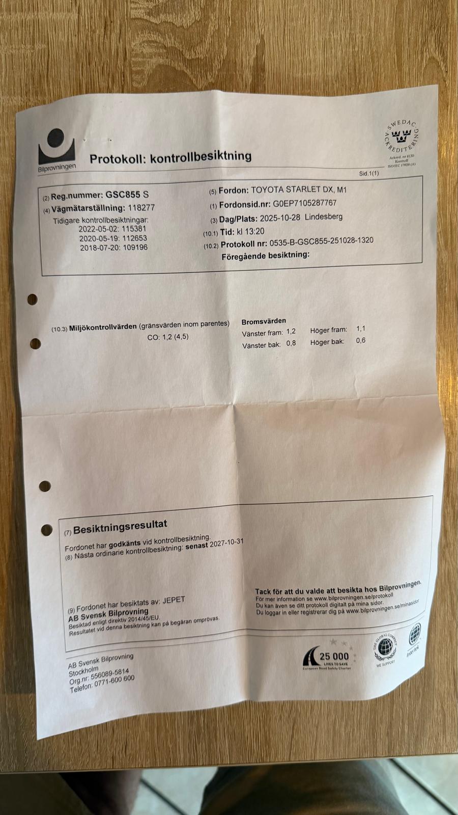 Toyota Starlet 3-dörrar 1.3 Manuell 1987, bild 6/6