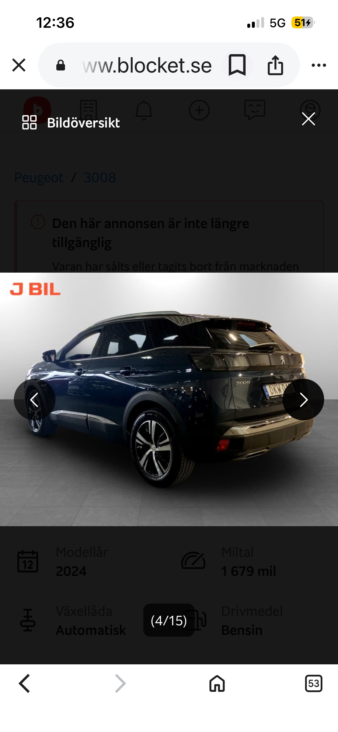 Peugeot 3008 1.2 PureTech 130 EAT 2024, bild 3/10