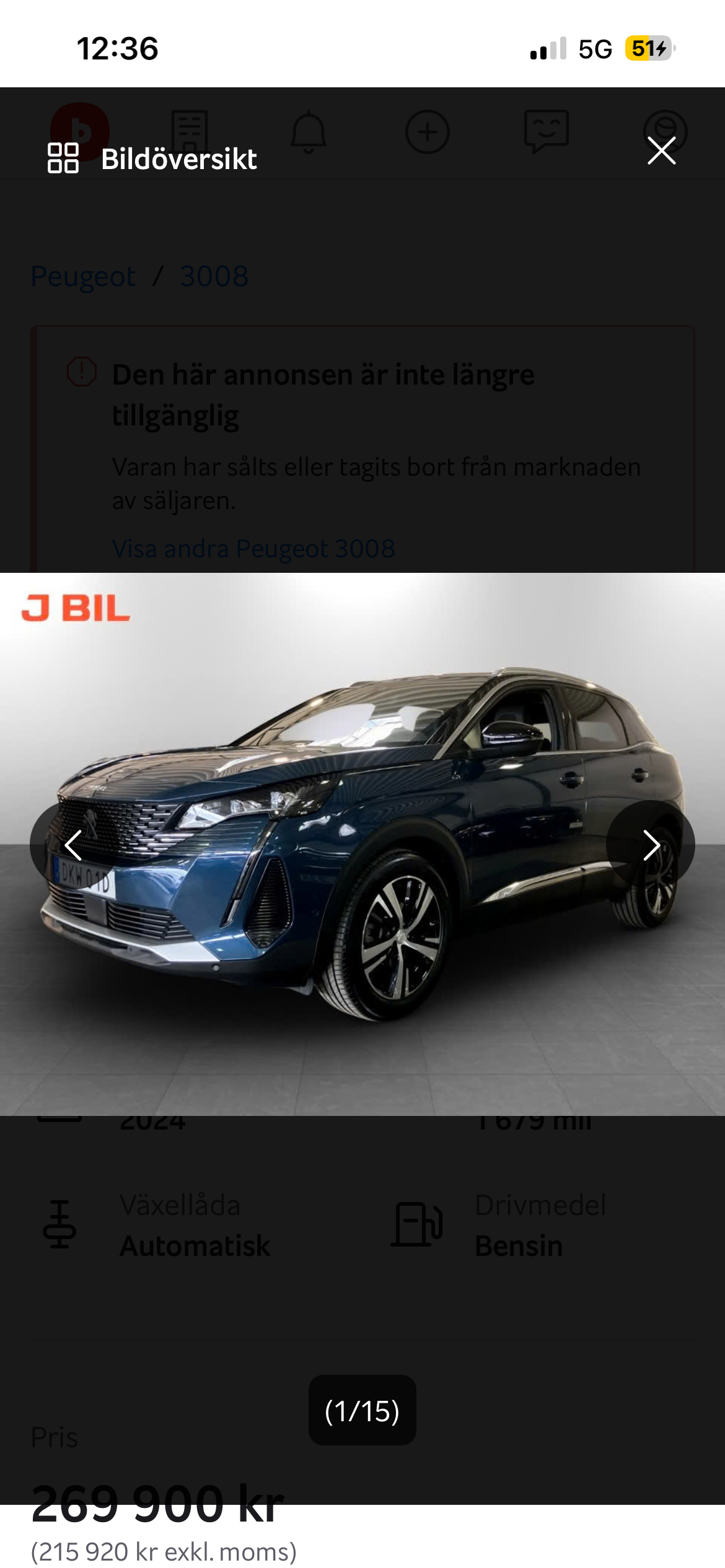 Peugeot 3008 1.2 PureTech 130 EAT 2024, bild 2/10