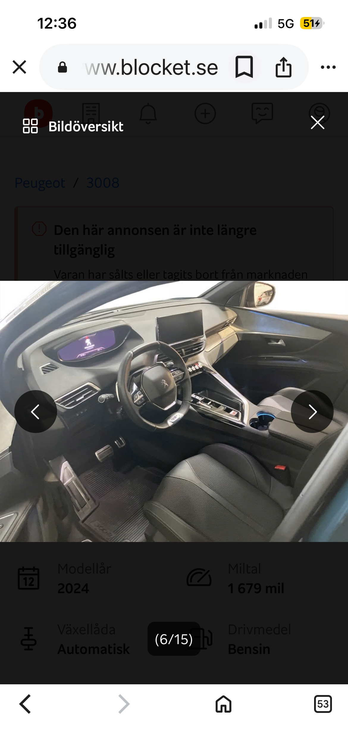 Peugeot 3008 1.2 PureTech 130 EAT 2024, bild 6/10