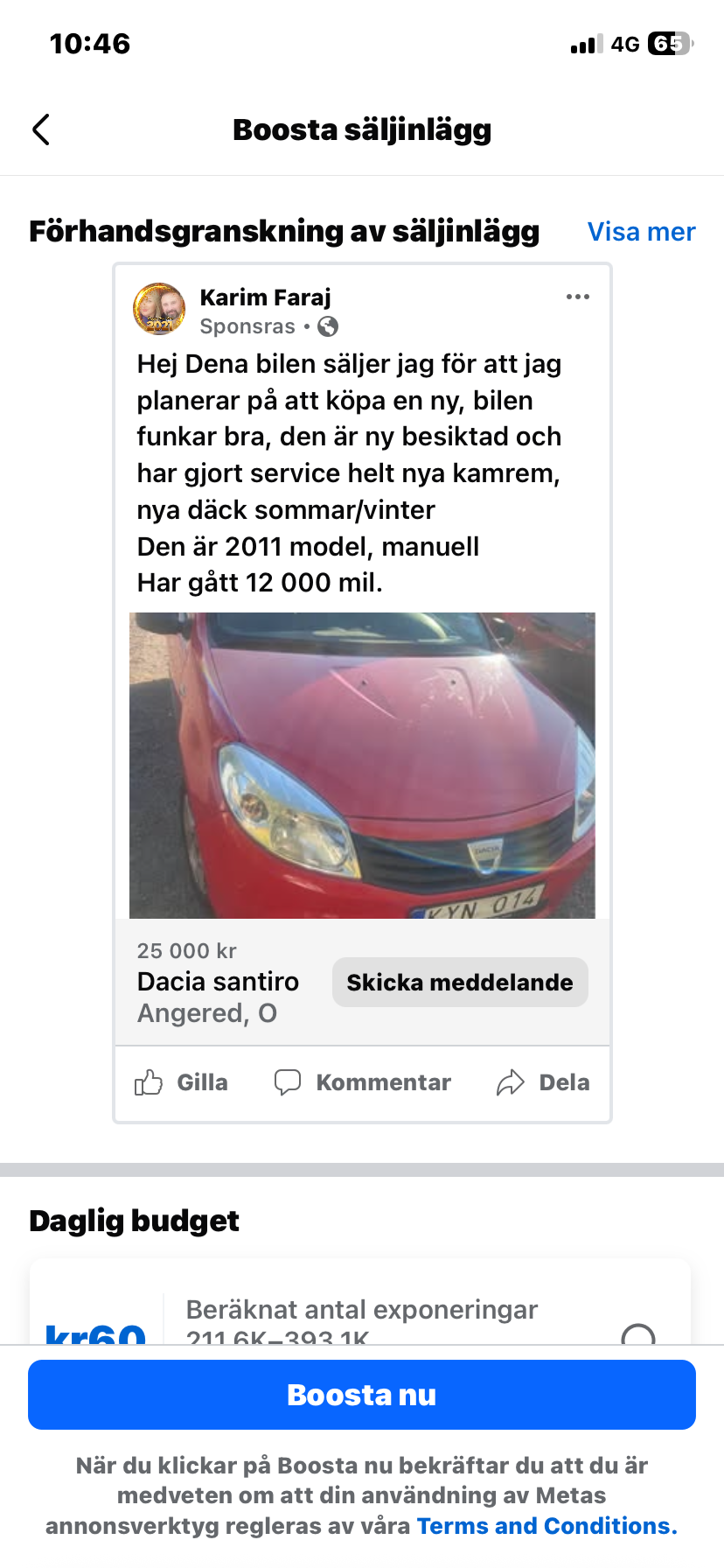 Dacia Sandero 1.6 E85 Manuell 2011, bild 5/5