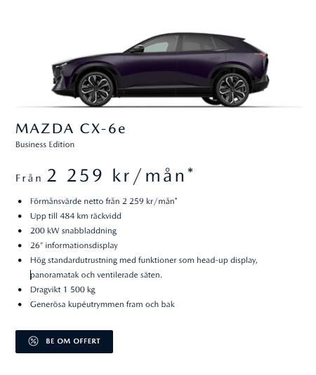 Mazda CX-6e 78 kWh 2026, bild 3/34