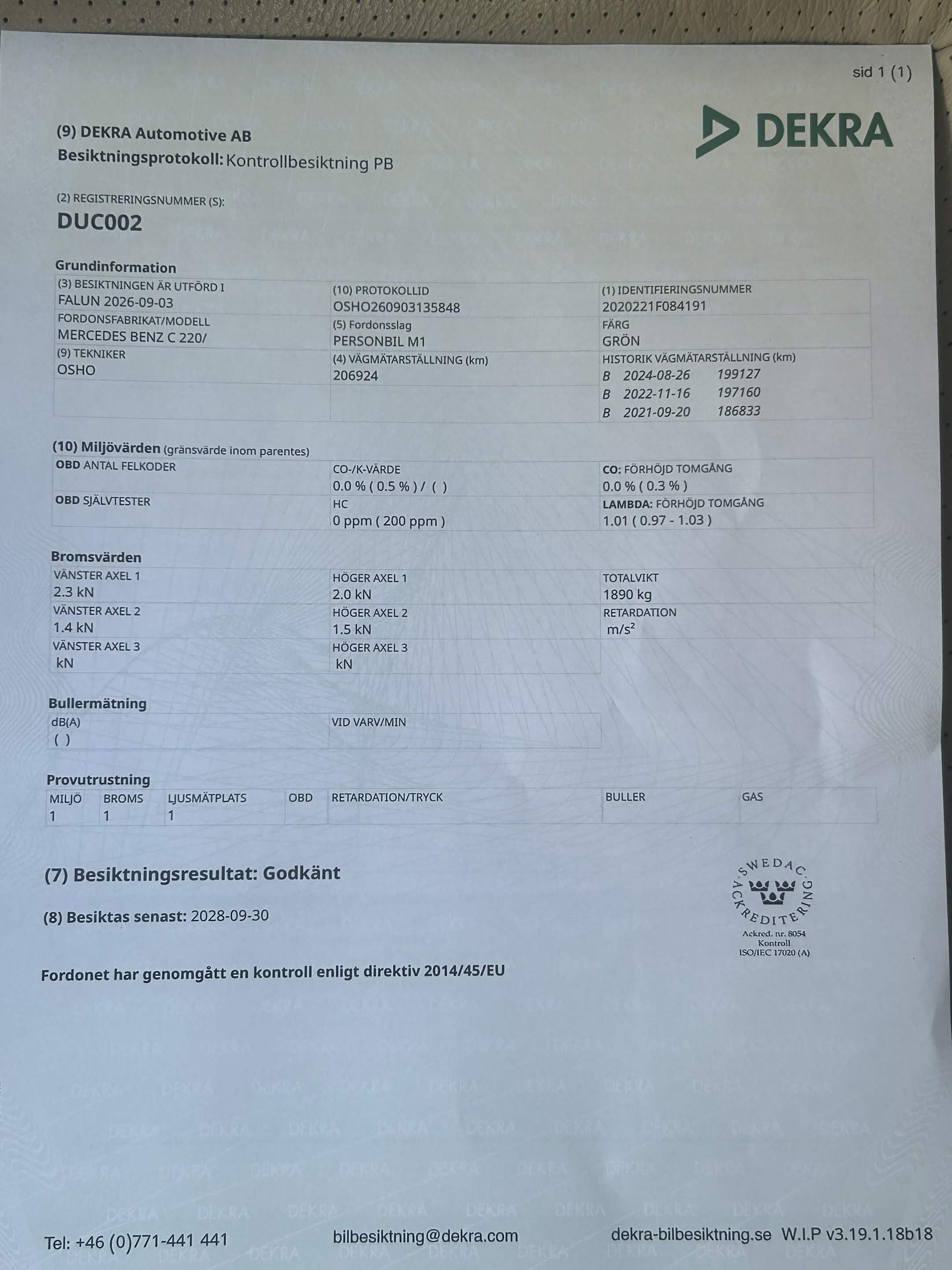 Mercedes-Benz C 220 Automatisk 1994, bild 6/6