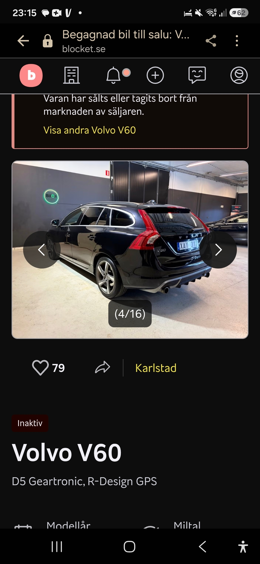 Volvo V60 D5 Geartronic 2011, bild 8/8