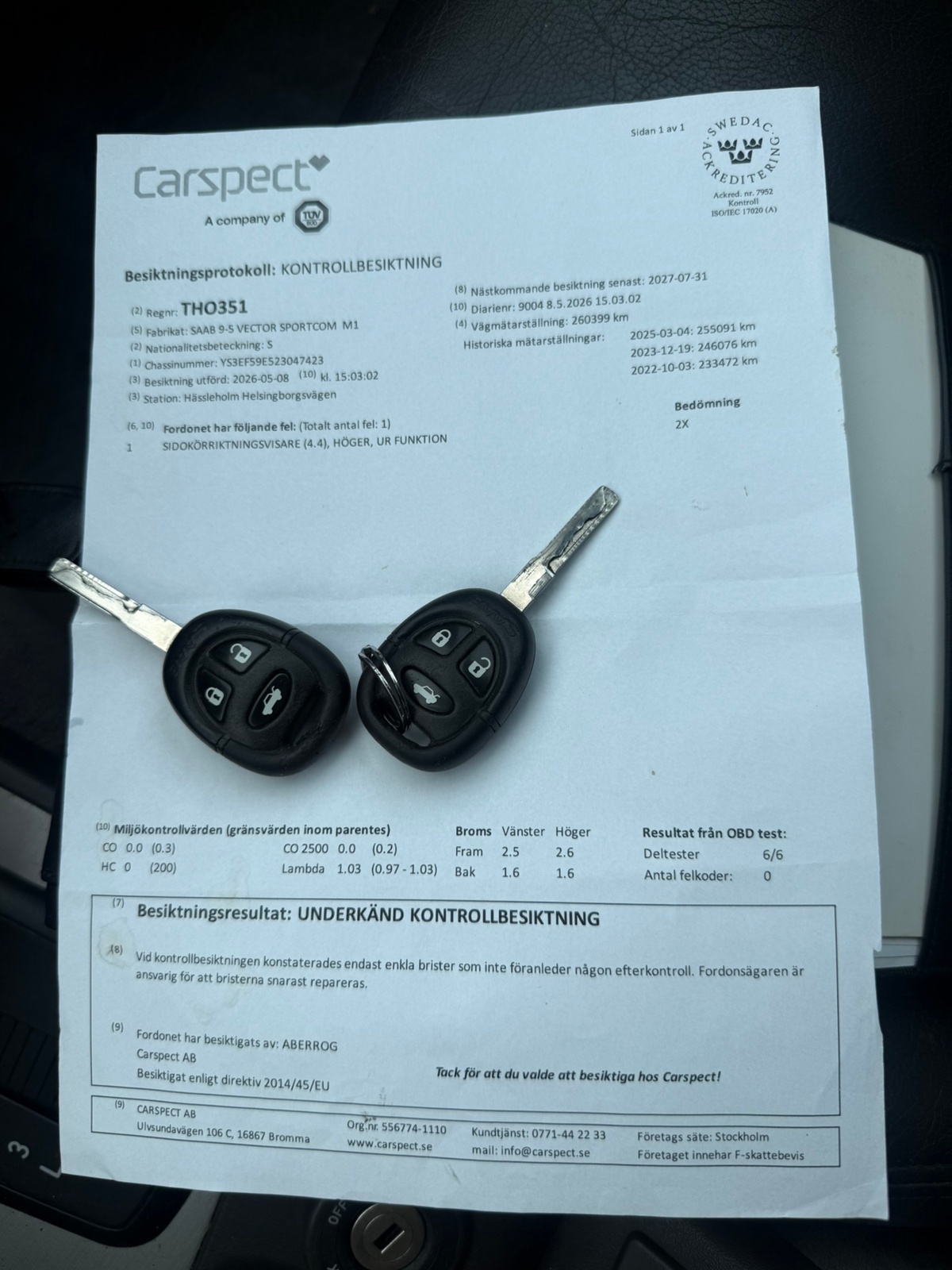 Saab 9-5 SportCombi 2.3t Automatisk 2002, bild 8/8