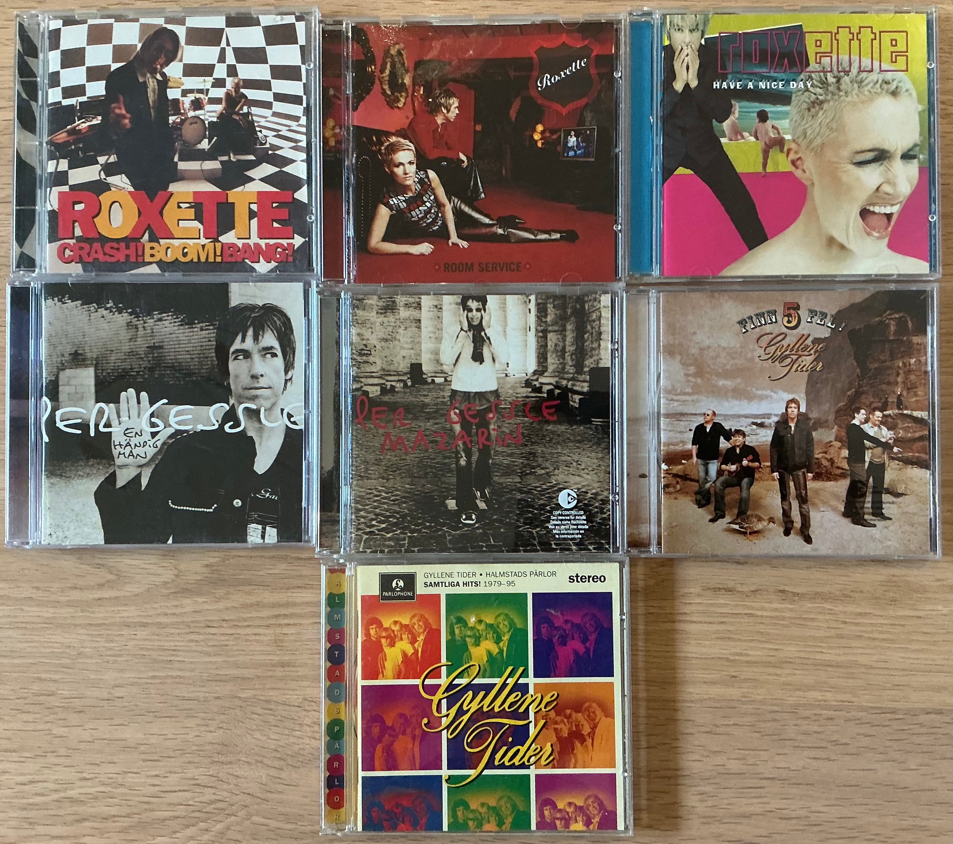 Roxette, Gyllene Tider,  Per Gessle CD-skivor.