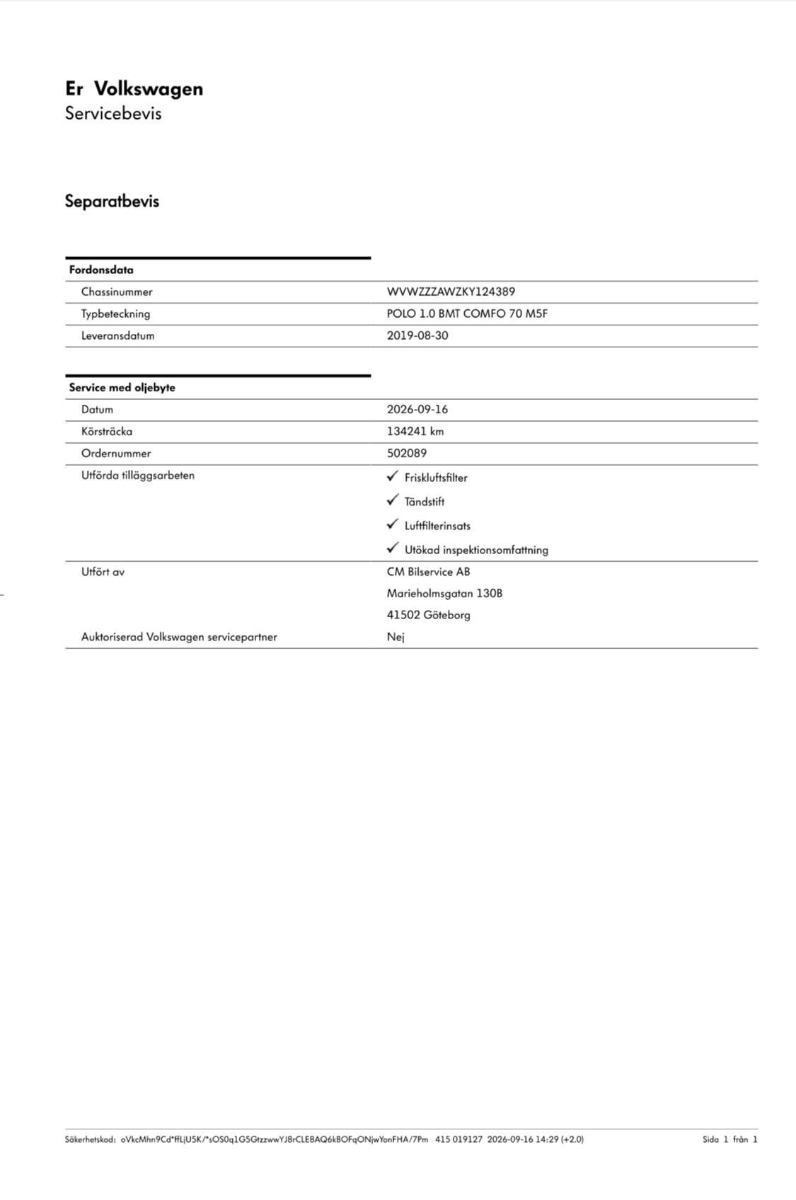 Volkswagen Polo 1.0 TSI OPF Manuell 2019, bild 7/8