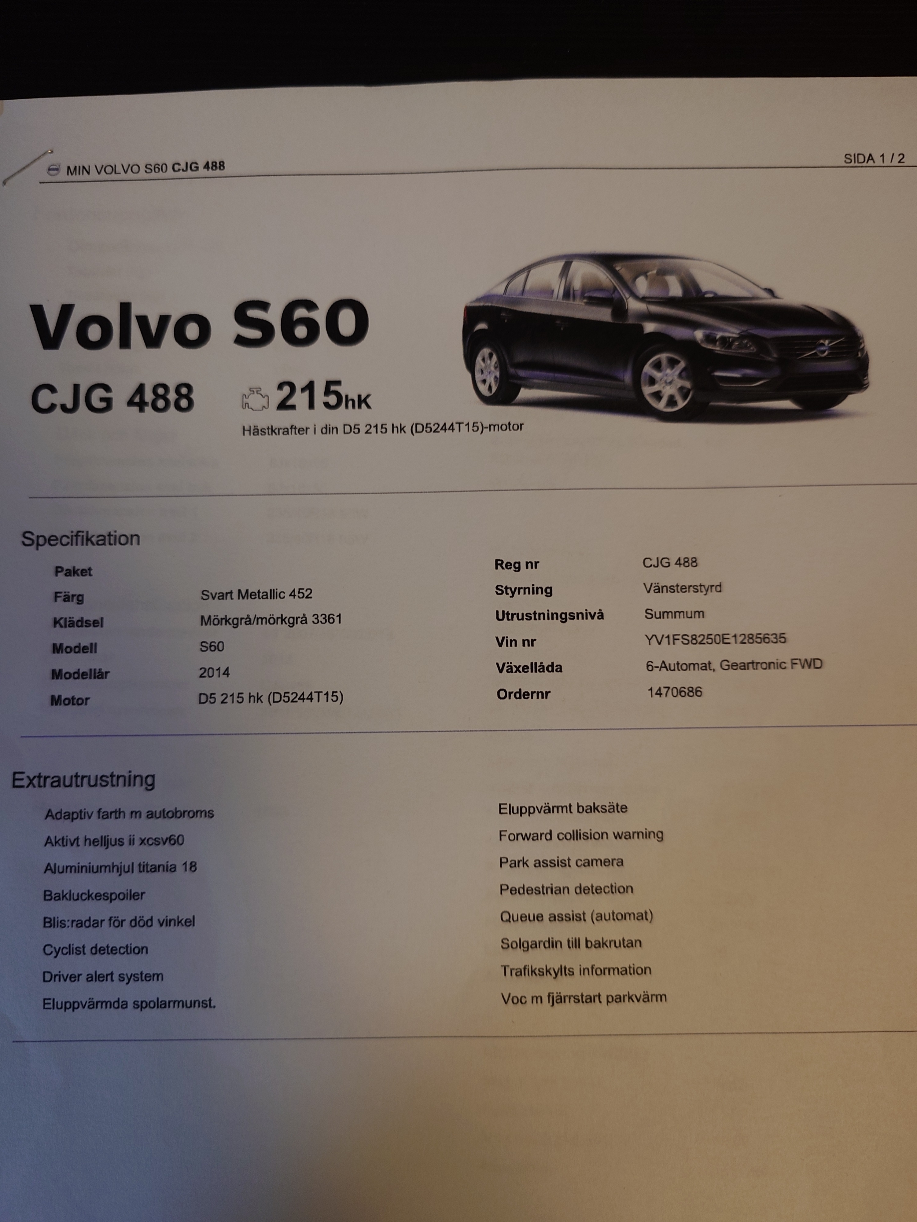 Volvo S60 D5 Geartronic 2014, bild 6/6