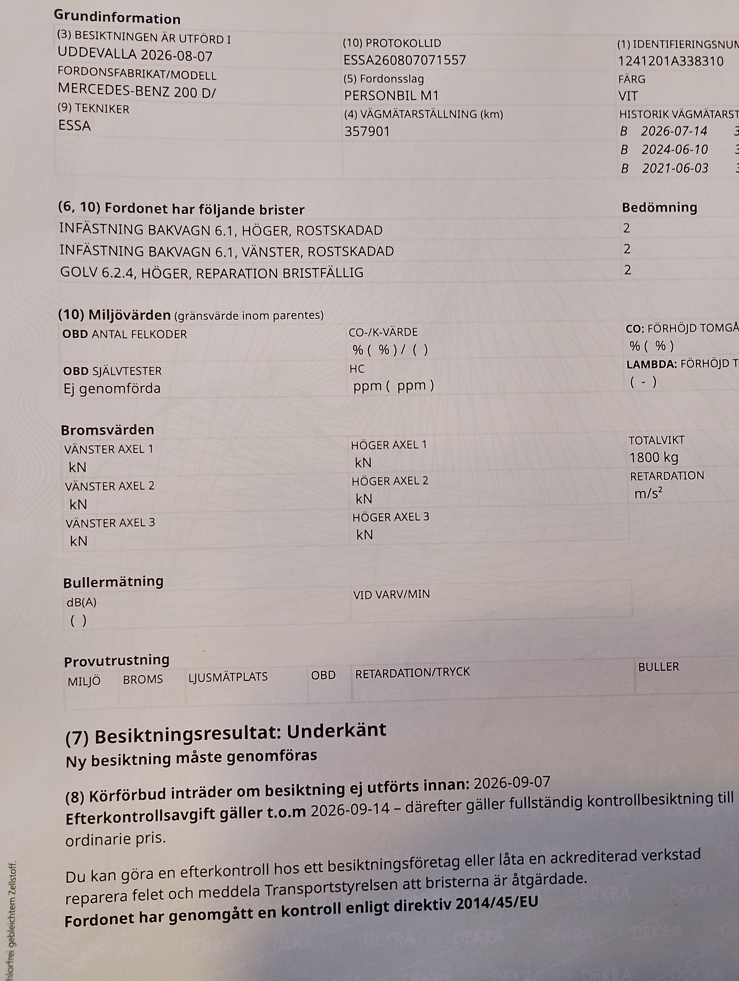 Mercedes-Benz 200 D Manuell 1987, bild 8/8