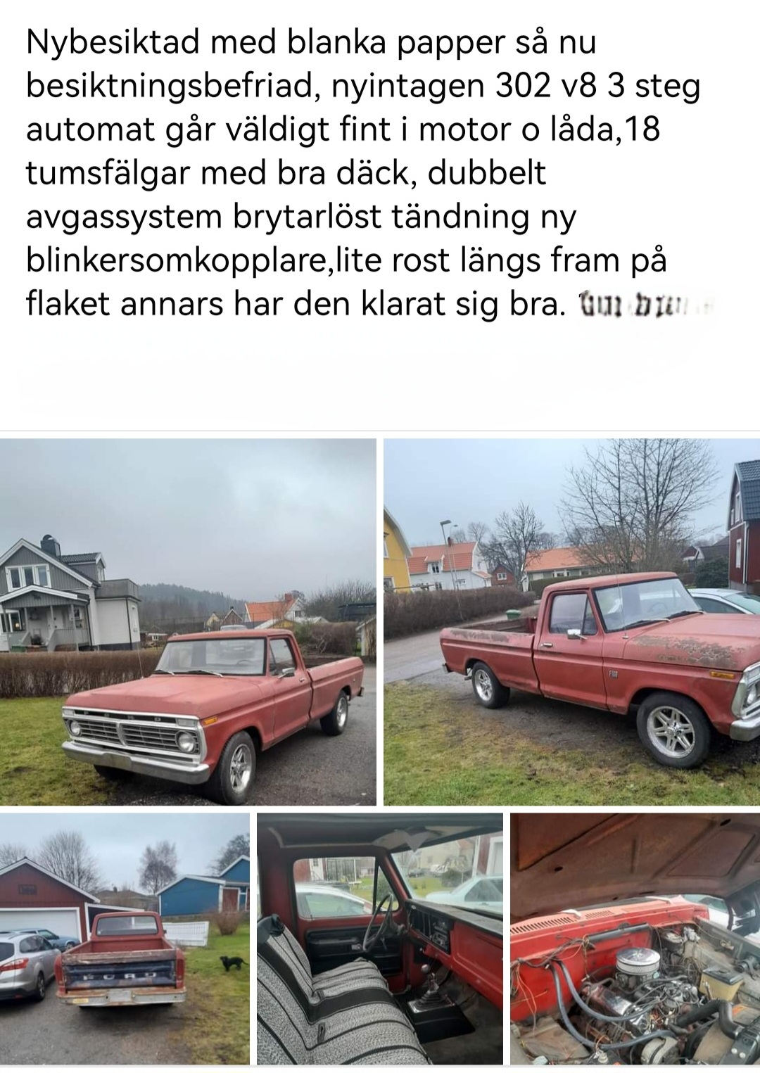 Ford F100 Enkelhytt 5.0 V8 1974, bild 4/6