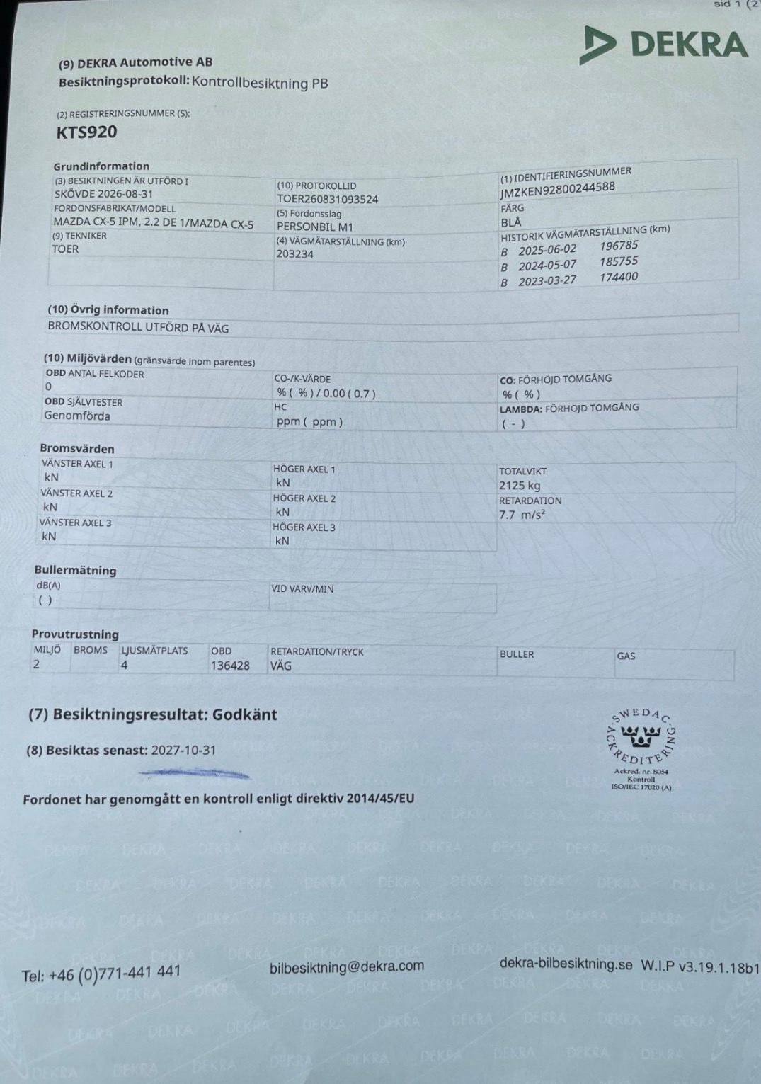 Mazda CX-5 2.2 SKYACTIV-D AWD Automatisk 2013, bild 6/6