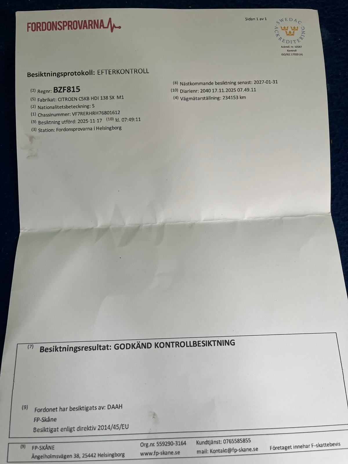 Citroen C5 2007, bild 7/8