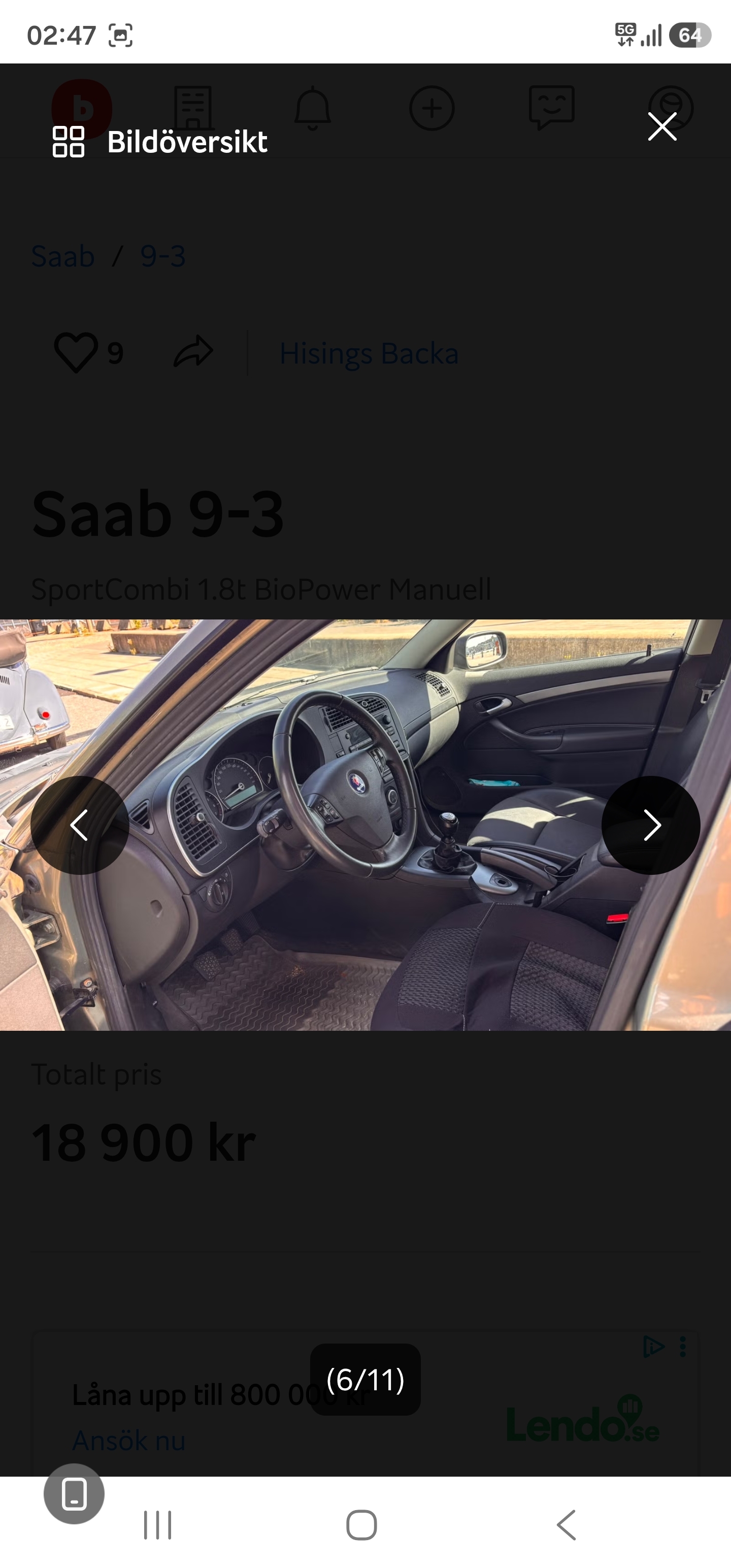 Saab 9-3 2008, kuva 6/9
