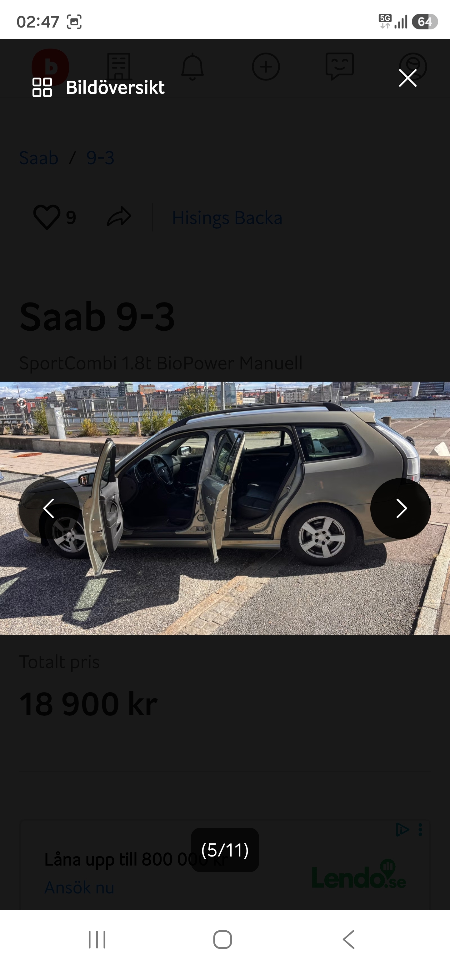 Saab 9-3 2008, kuva 5/9