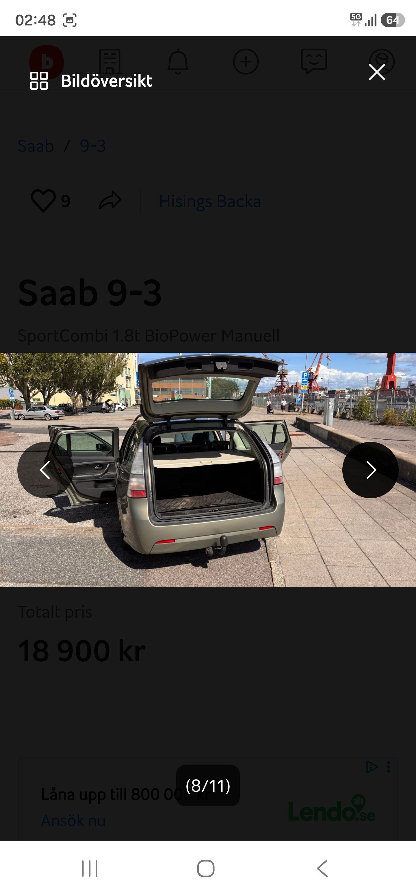 Saab 9-3 2008, kuva 7/9