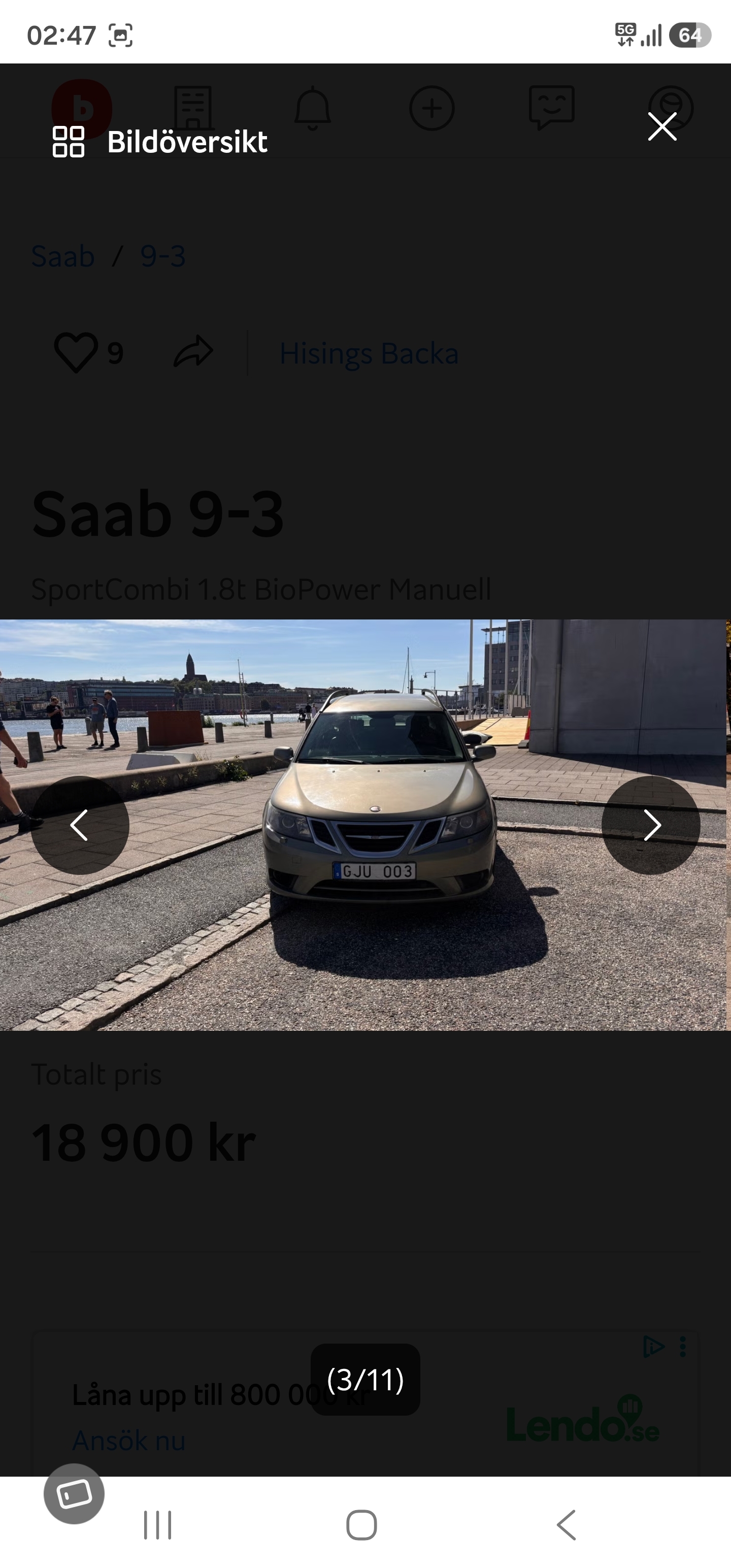 Saab 9-3 2008, kuva 3/9