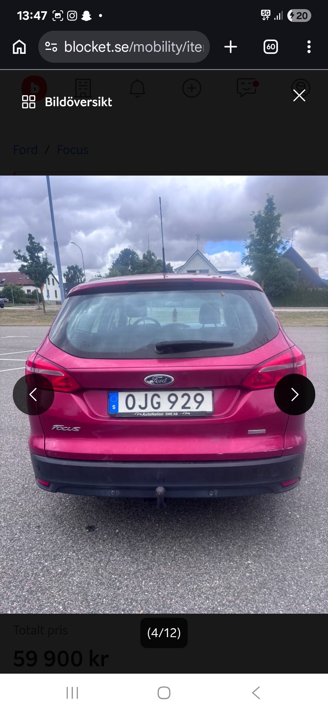 Ford Focus Kombi 1.0 EcoBoost Manuell 2017, kuva 4/10