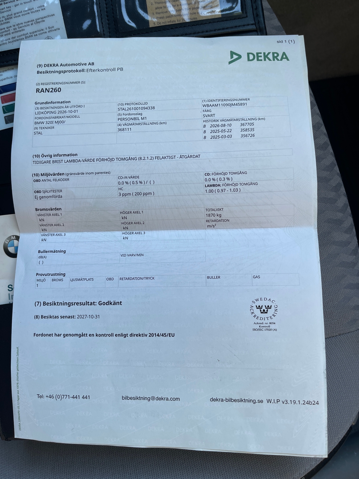 BMW 320 i Sedan Manuell 2000, bild 8/8
