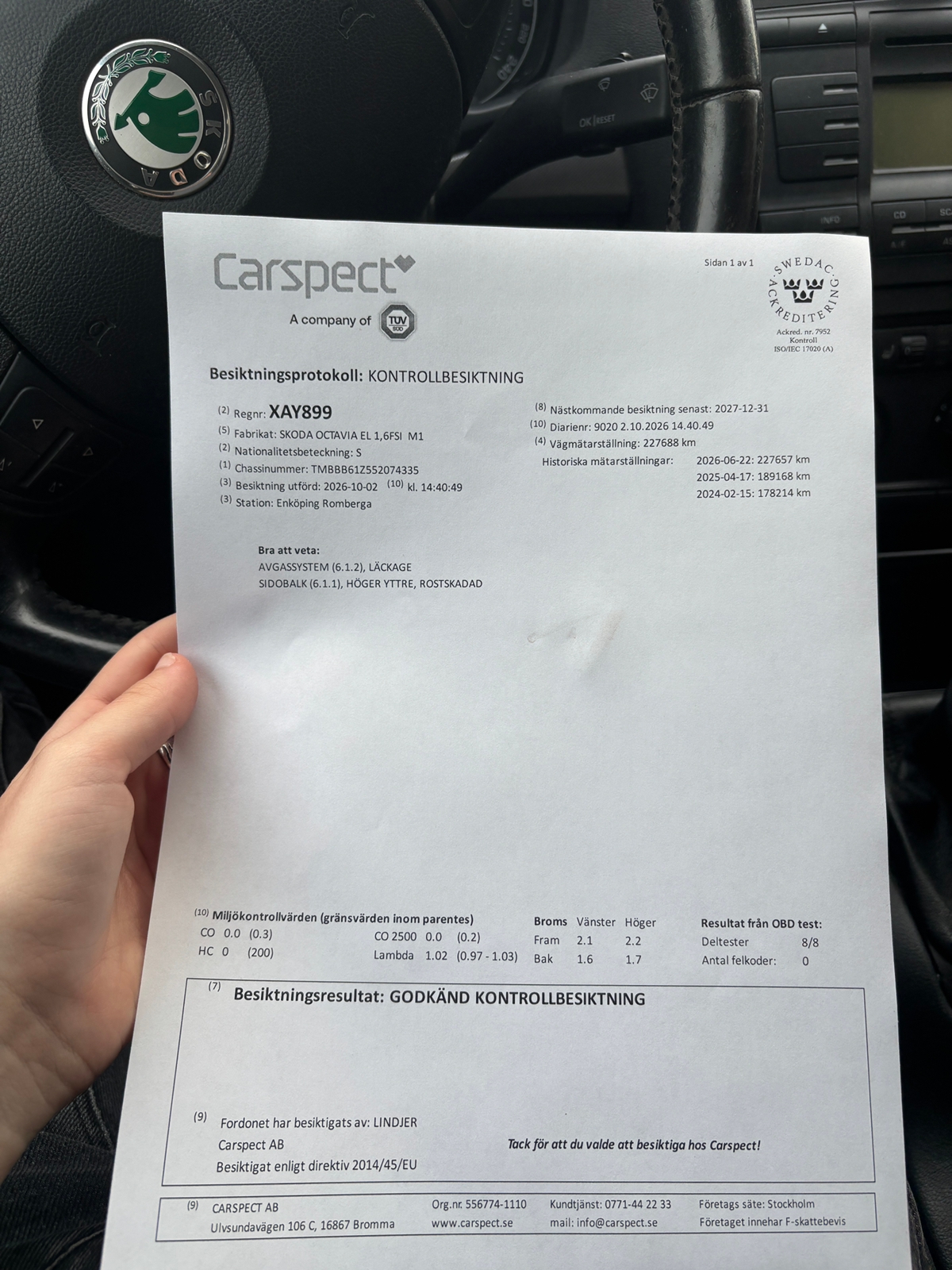 Skoda Octavia 1.6 FSI Manuell 2005, bild 8/8