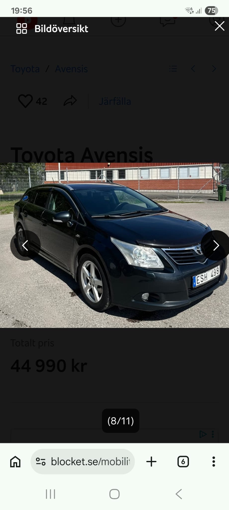 Toyota Avensis Kombi 2.2 D-4D Automatisk 2011, bild 3/6
