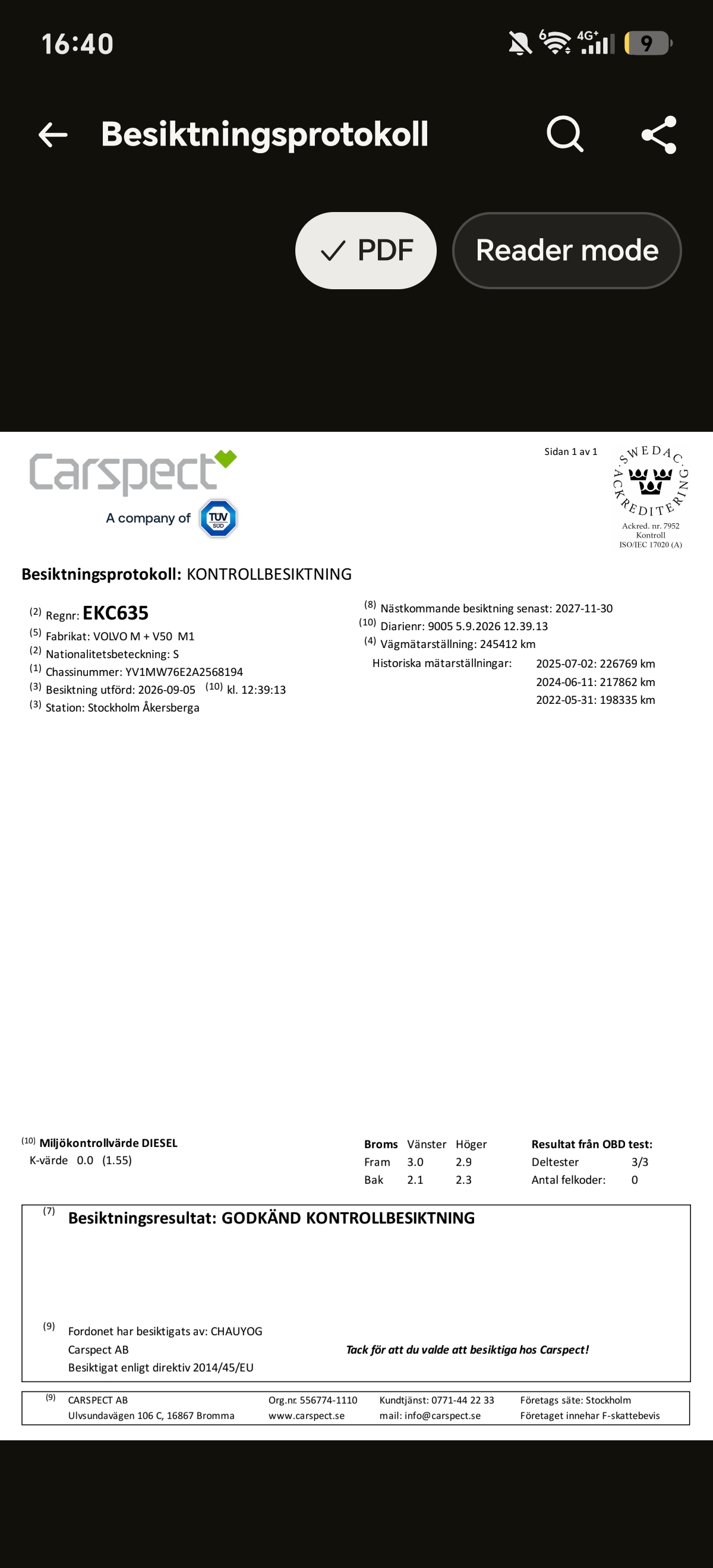 Volvo V50 1.6 D Manuell 2010, kuva 8/8